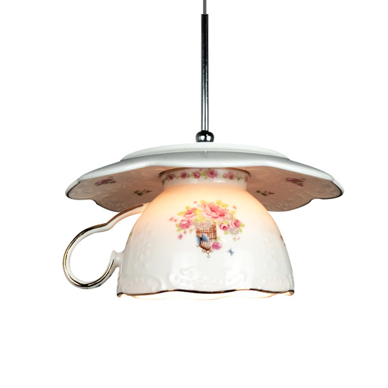 Hanging Moon Lamp - Flower Coffee Cup Pendant Light Europe