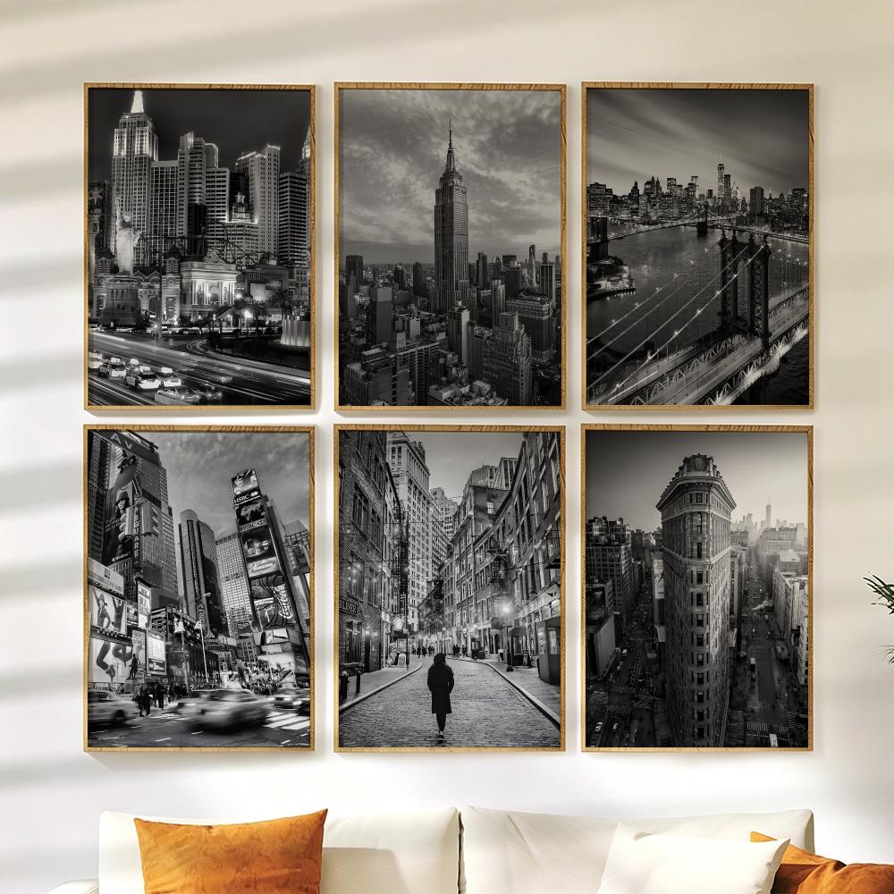 Home Decor New York - New York Bridge City Blackand White