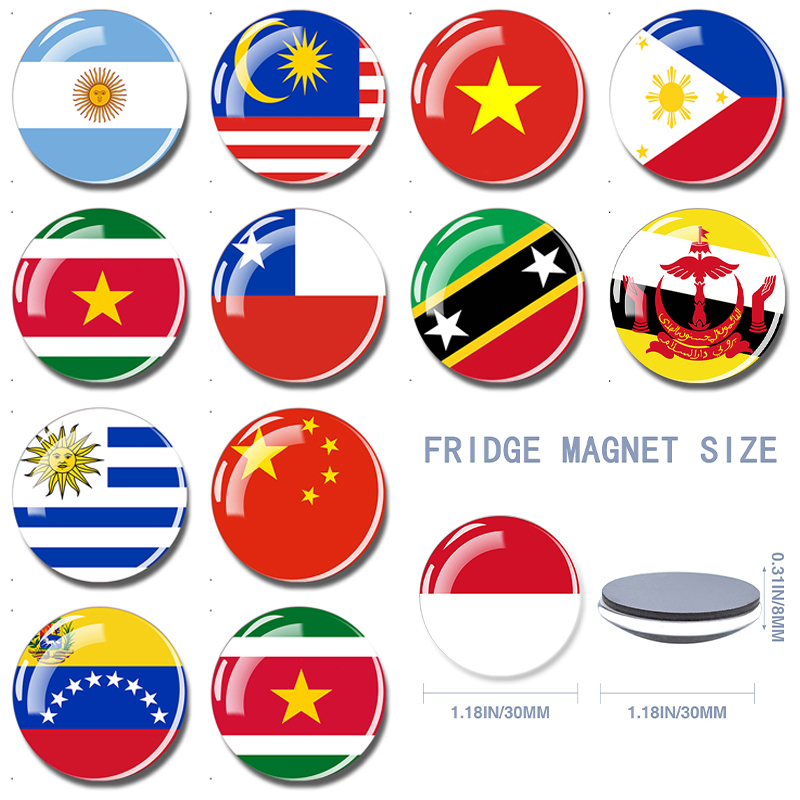 Home Decor Malaysia - 1PC Azerbaijan Flag Magnetic Refrigerator Sticker:Myanmar