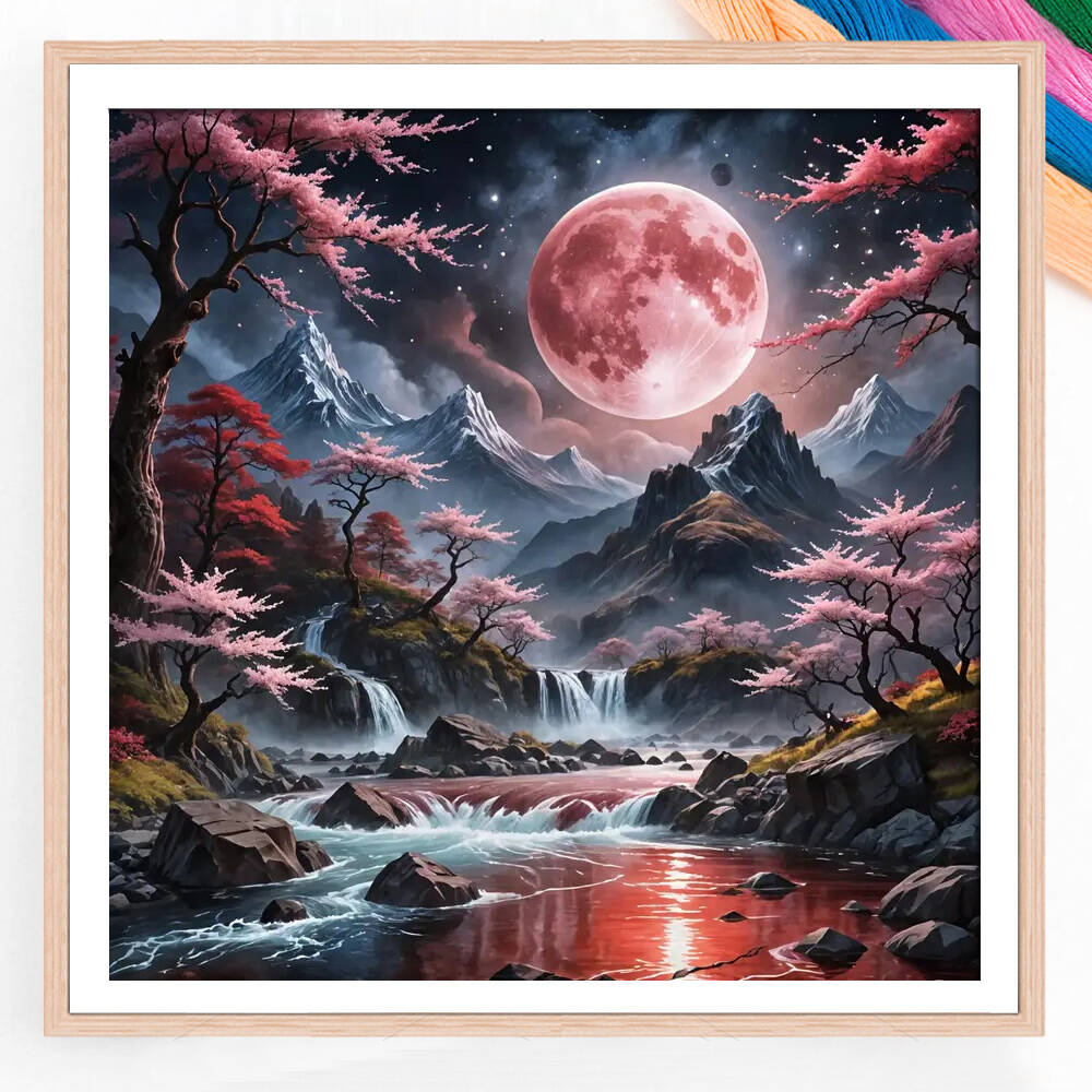 Home Decor Under 100 - Embroidery Mountain DIY cross stitch Painting