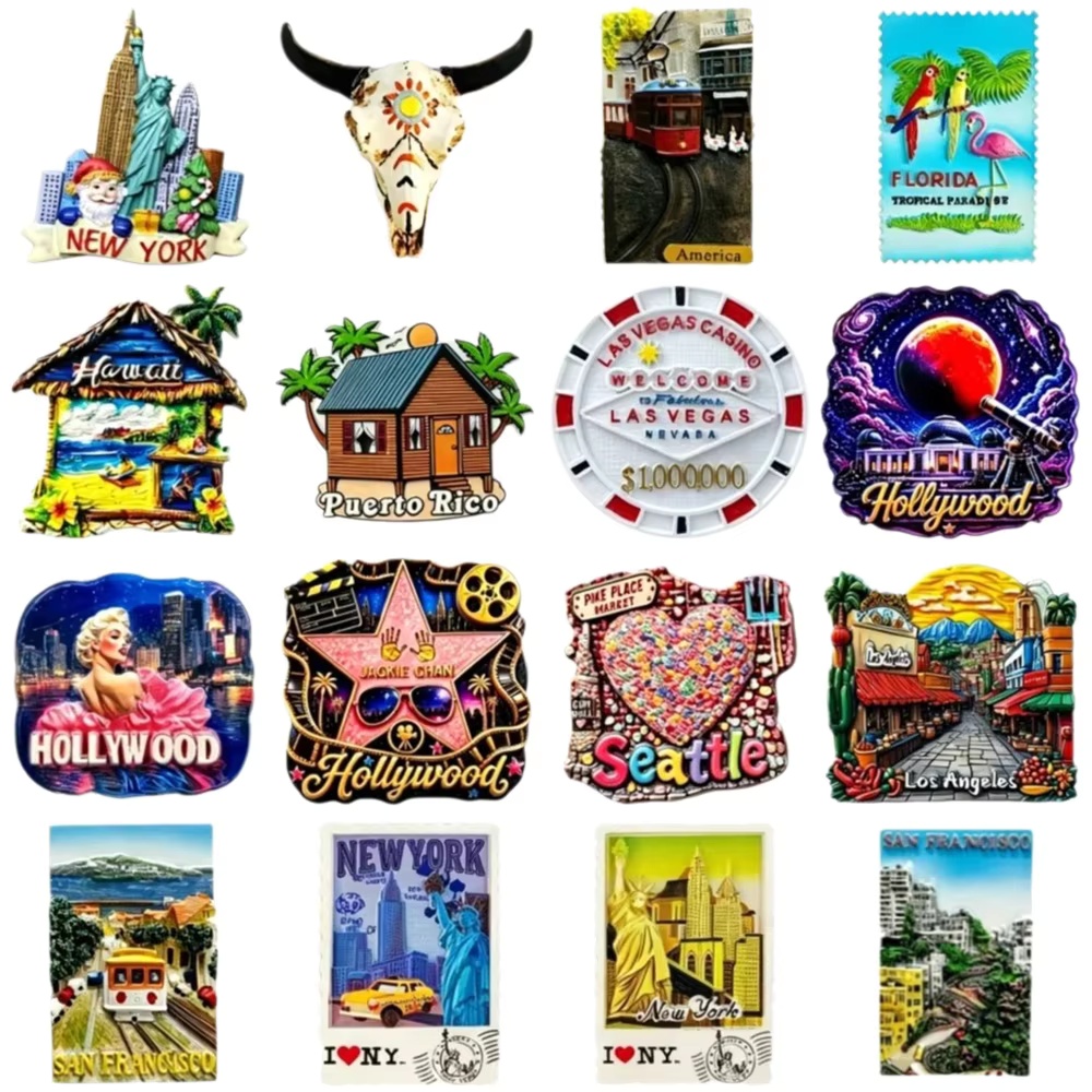 Home Decor New York - 3D Resin US City Fridge Magnet