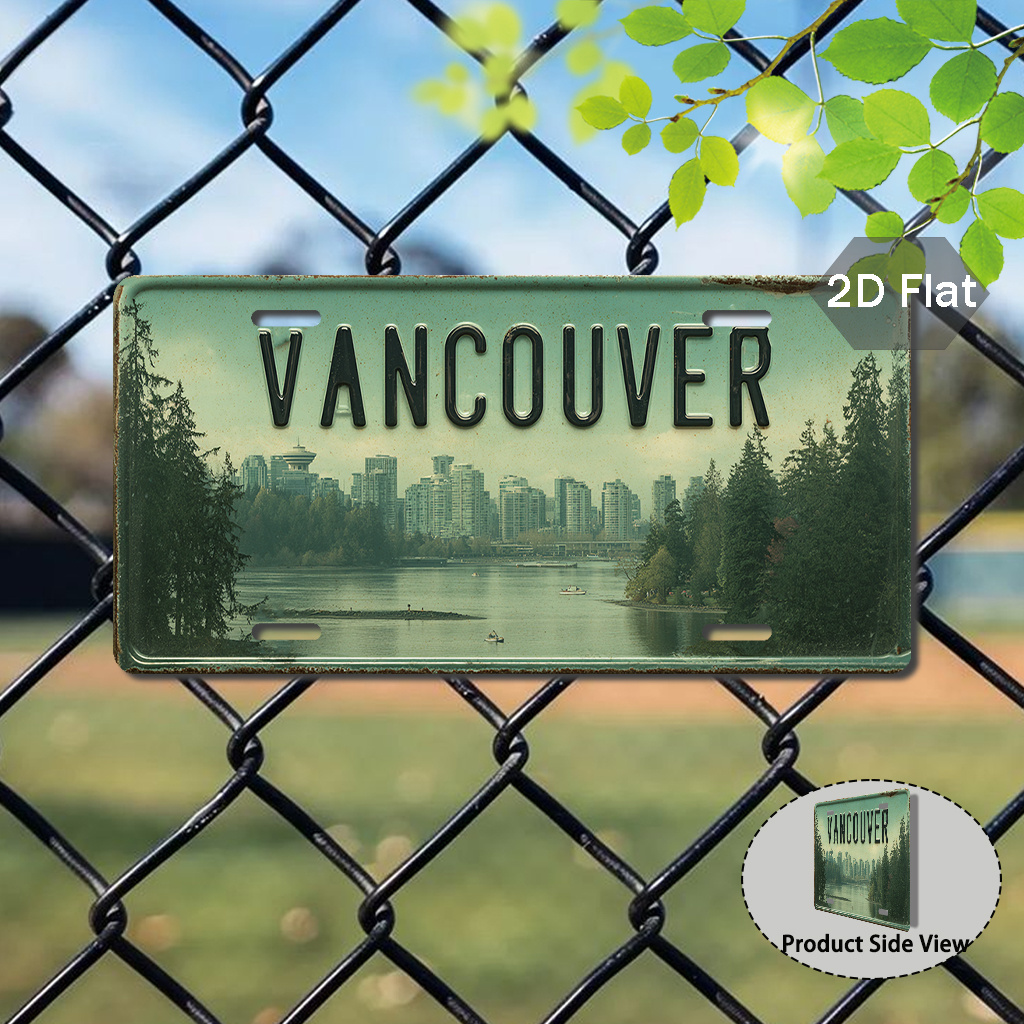 Home Decor Vancouver - Vancouver Cityscape Design 2D Flat Aluminum