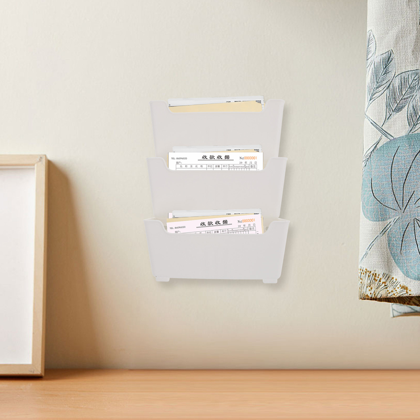 Home Decor Magazine - 1Set Wall Mounted File Organizer Clear