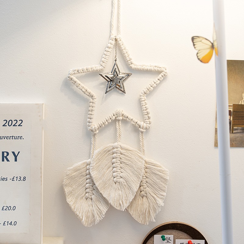 Aesthetic Tapestry - 1 PC Starry Fringe Weave Tapestry