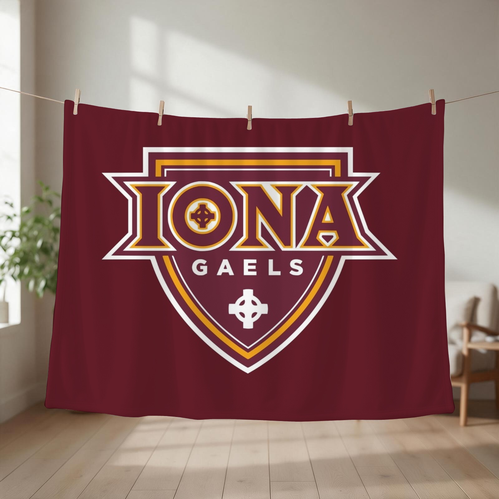 Home Decor Ig - Logo IG - Iona Gaels Throw
