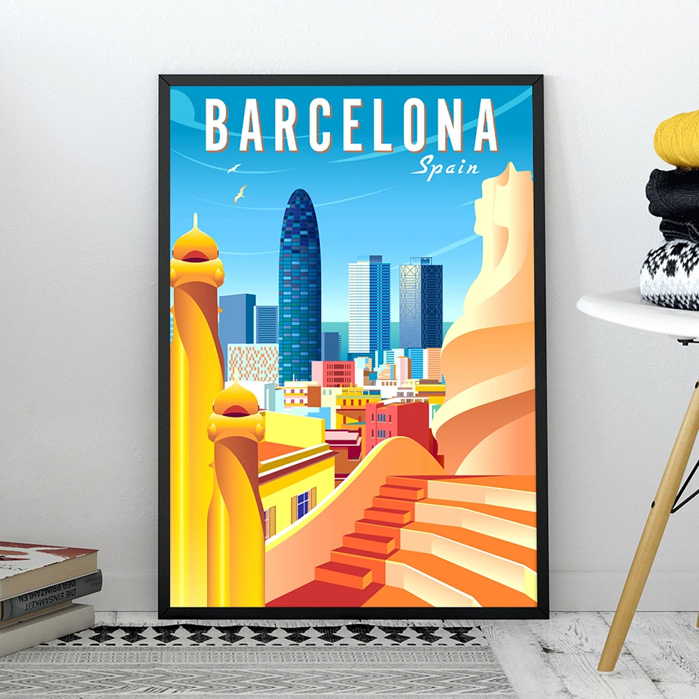 Home Decor Locations - Nordic World Famous Travel Location Art