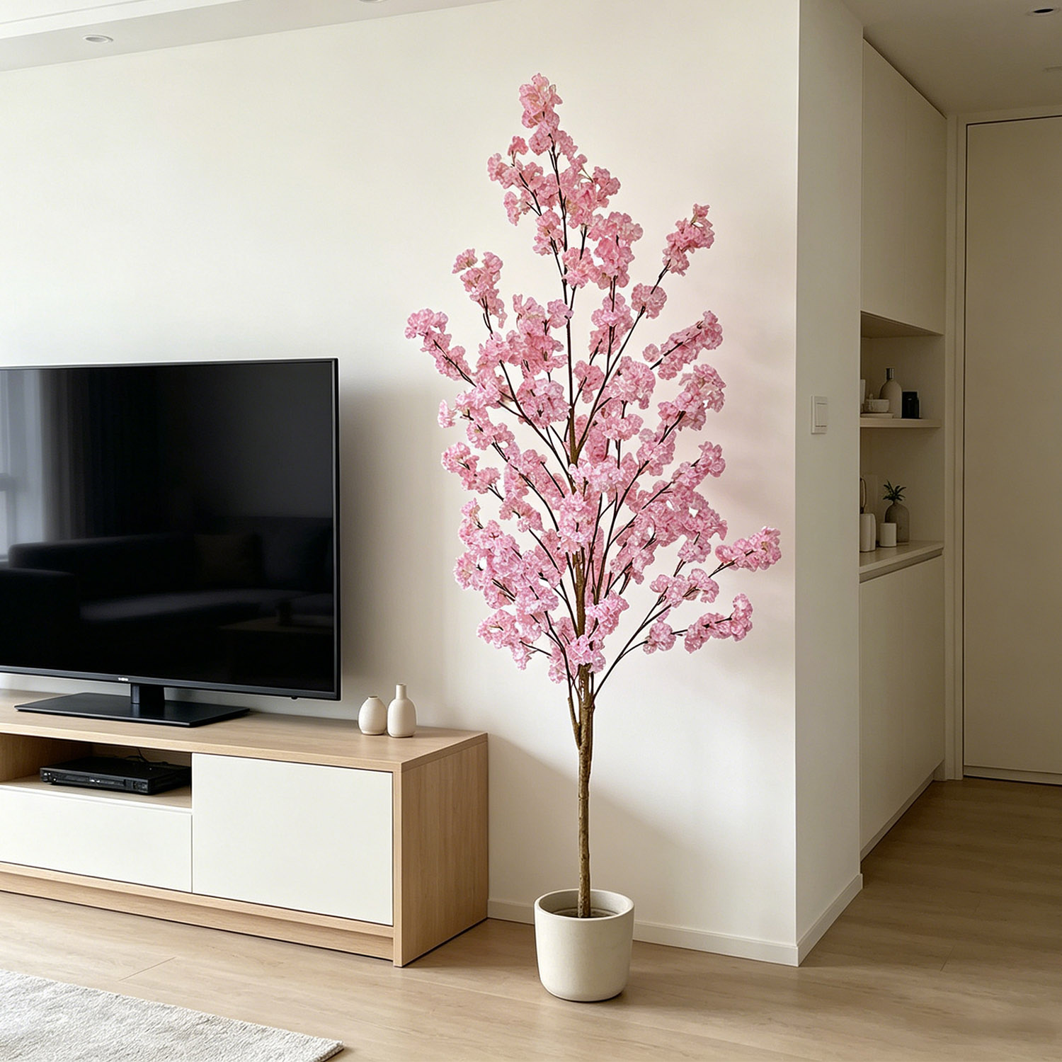Home Decor Under 100 - 100-220cm Artificial Cherry Blossoms Plant Sakura