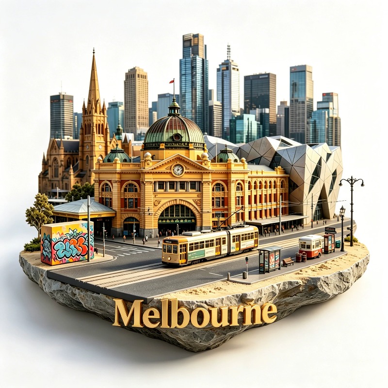 Australia Melbourne Fridge Sti - Home Decor Malaysia recension och pris