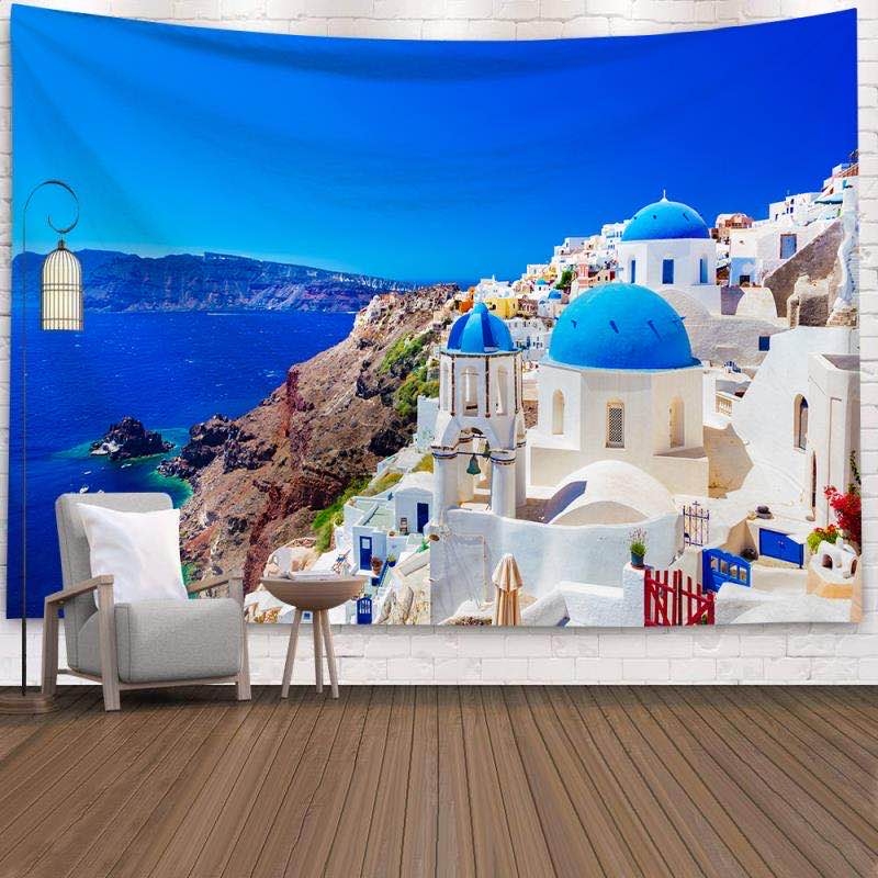 Santorini Greece Scenery Tapes - Aesthetic Tapestry recension och pris