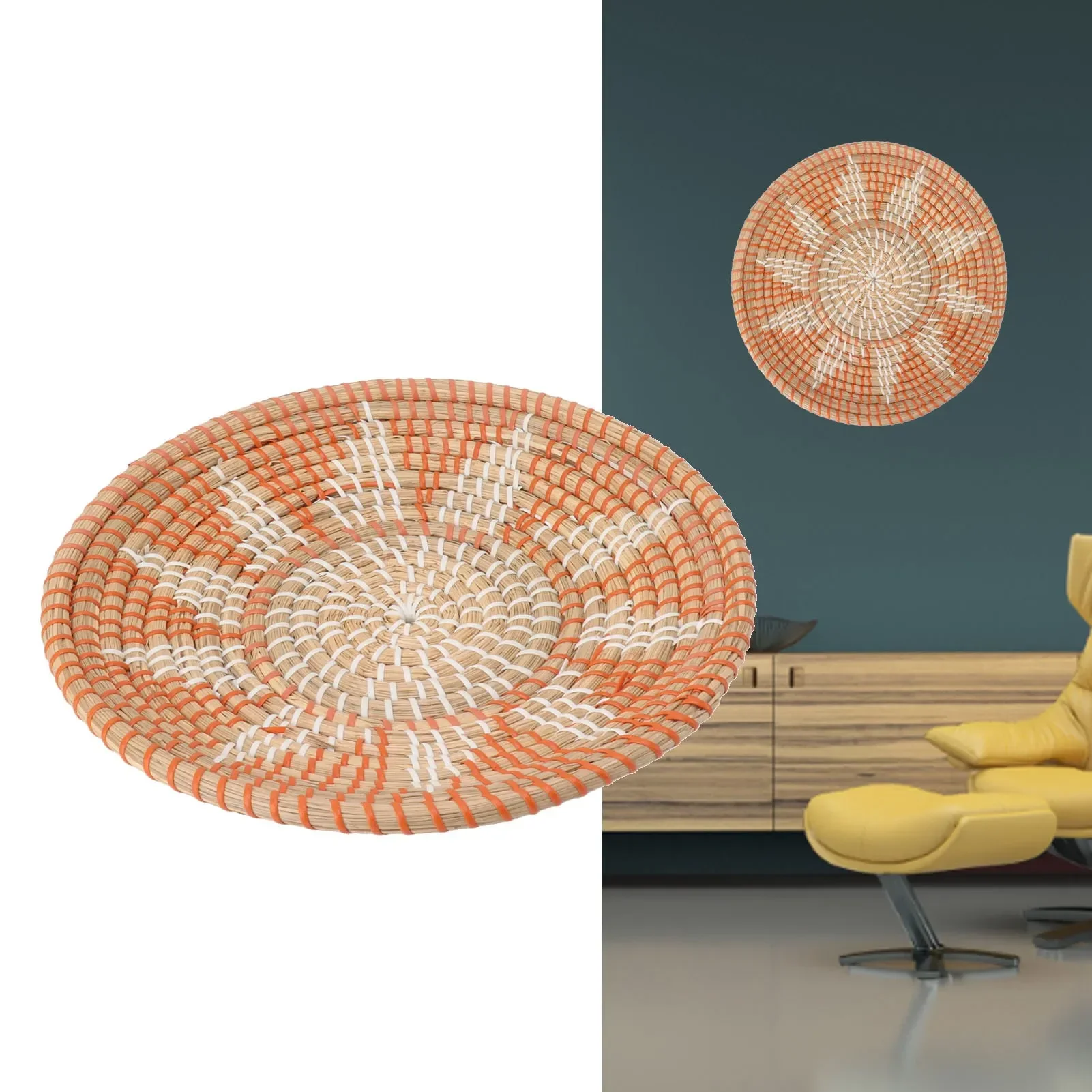 Round Grass Wall Ornaments 35c - Woven Wall Basket recension och pris