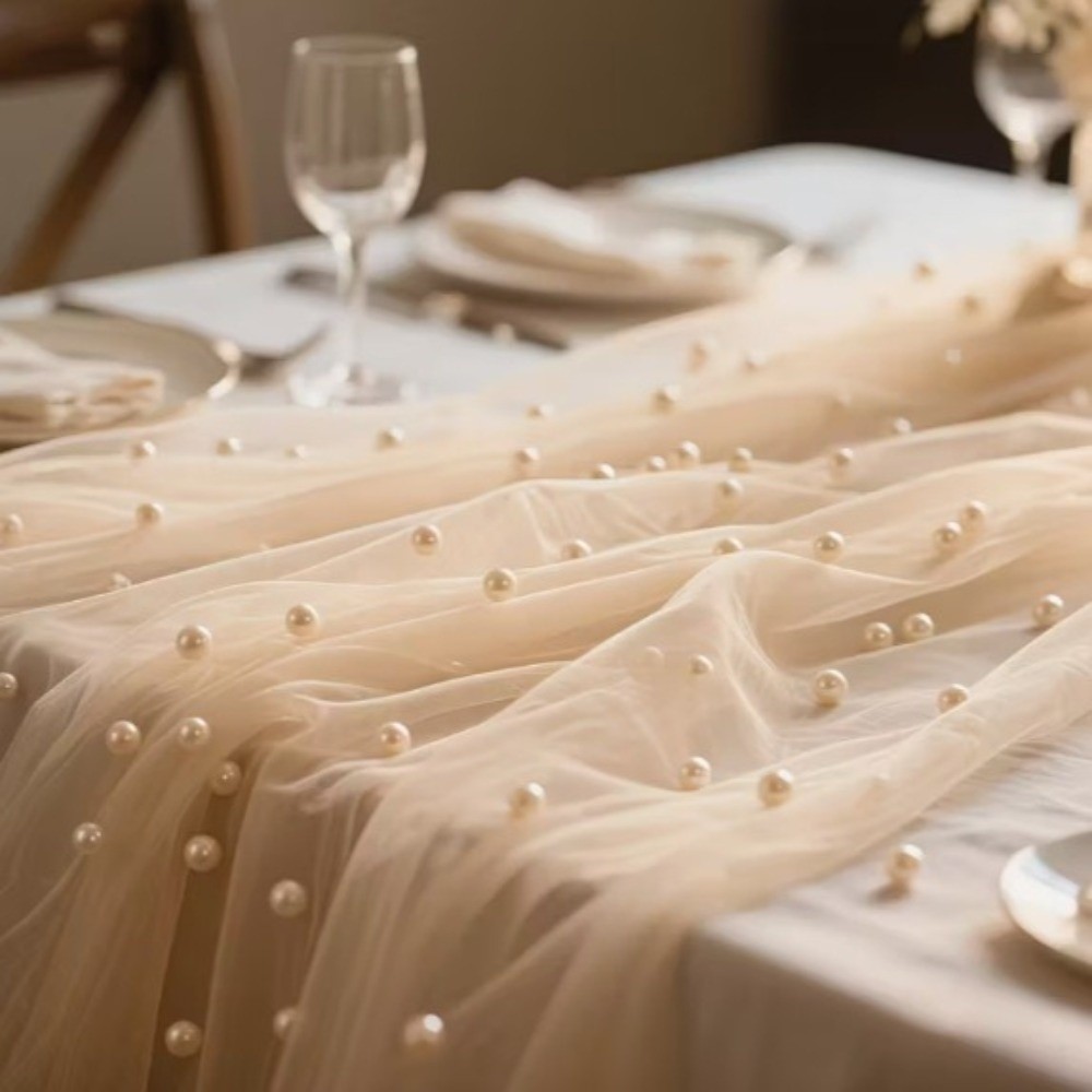 Dreamy Luxury Wedding Table Ru - Linen Table Runner recension och pris