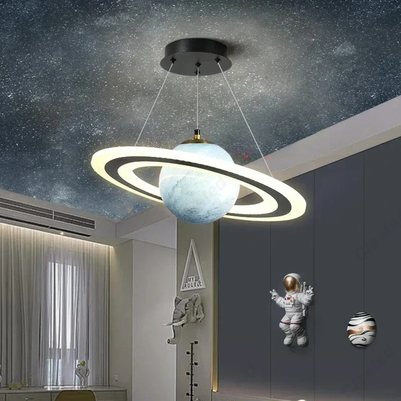 Glass Planet Pendant Lamp for  - Hanging Moon Lamp recension och pris