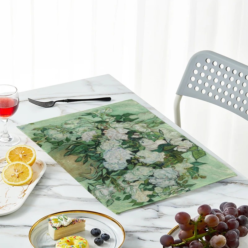New Van Gogh Oil Painting Tabl - Linen Table Runner recension och pris