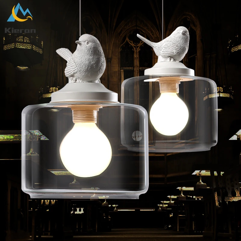 Modern Resin Bird LED Chandeli - Hanging Moon Lamp recension och pris