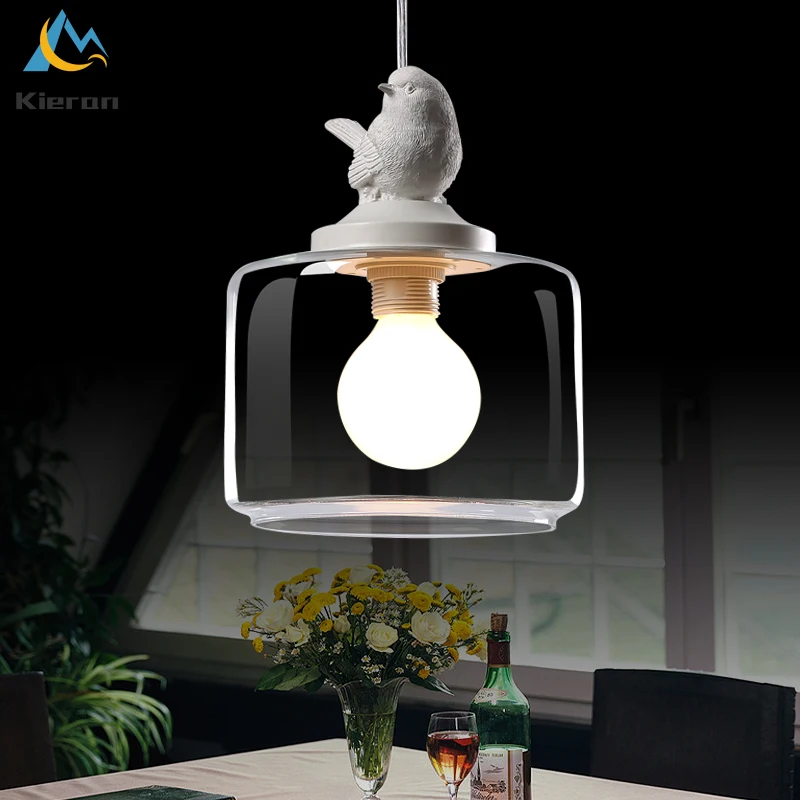 Modern Resin Bird LED Chandeli - Hanging Moon Lamp recension och pris