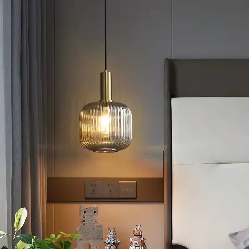 Vintage Colorful Glass Striped - Hanging Moon Lamp recension och pris