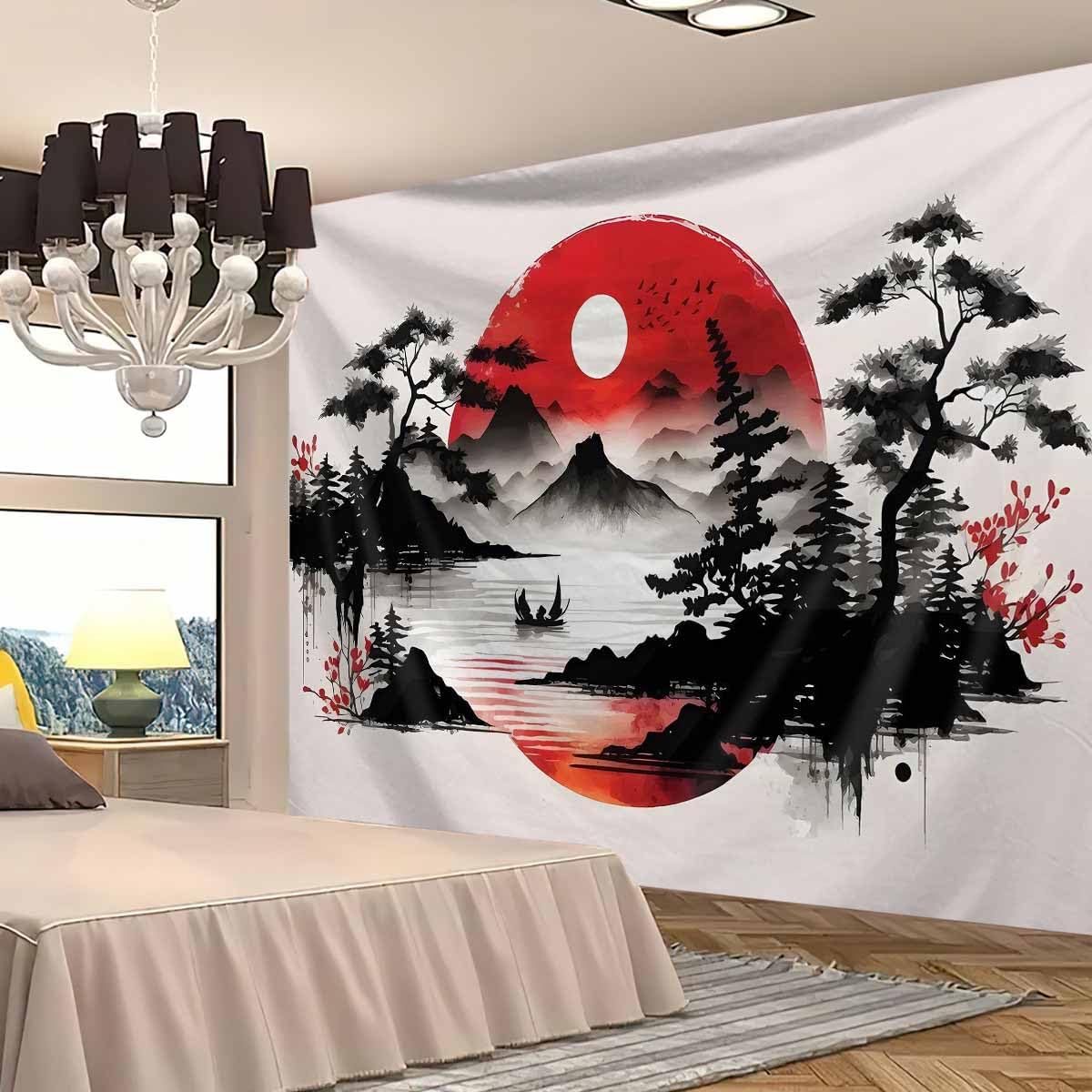 Japanese Mountain Landscape Ta - Home Decor Under 100 recension och pris