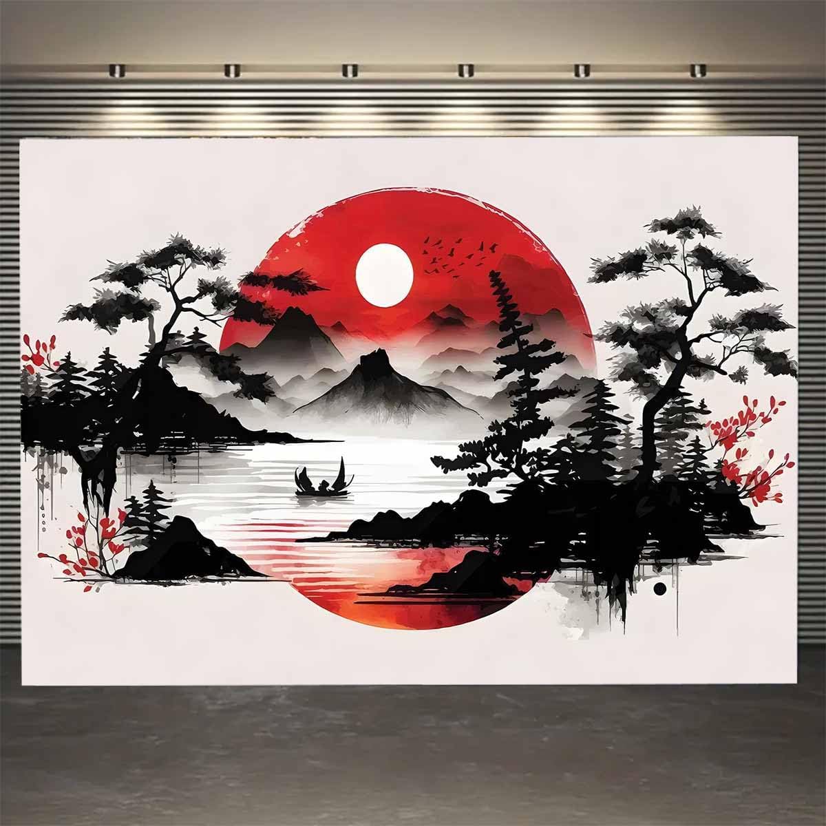 Japanese Mountain Landscape Ta - Home Decor Under 100 recension och pris