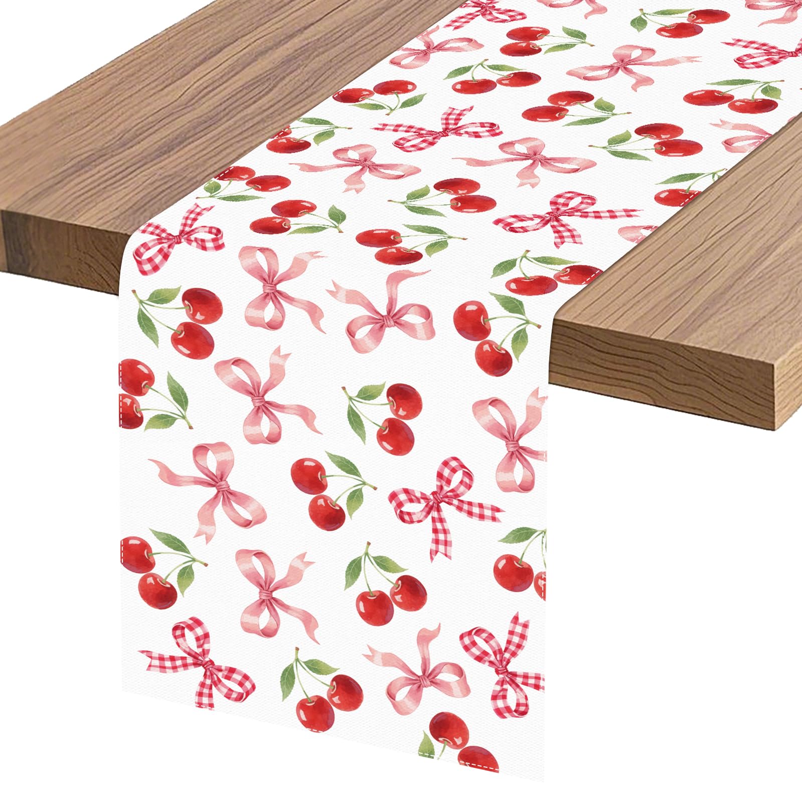 Cherry Pattern Table Runner |  - Linen Table Runner recension och pris