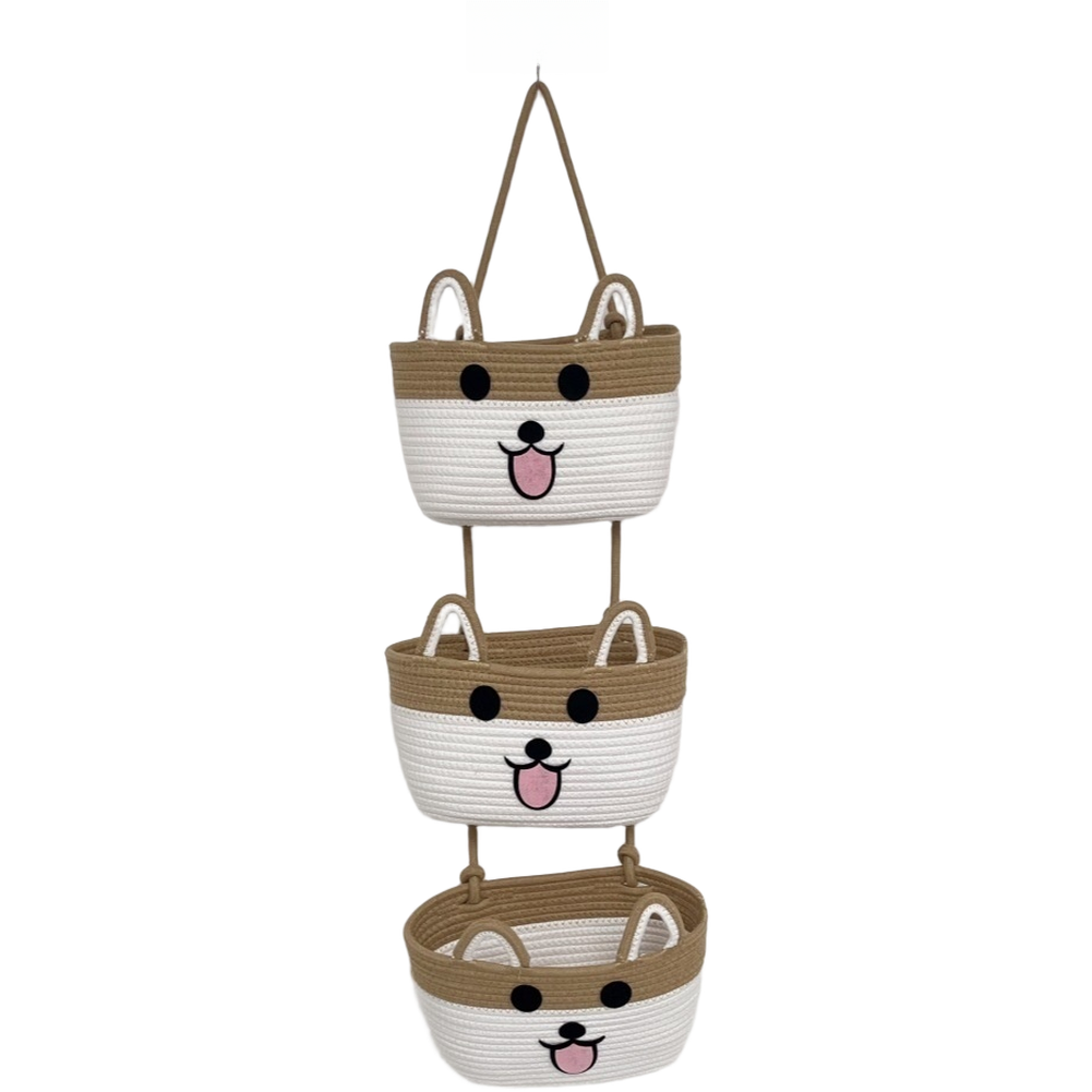 3 Tier Cotton Rope Hanging Sto - Woven Wall Basket recension och pris