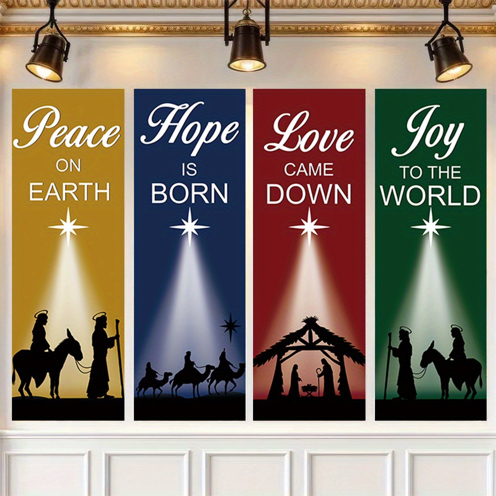 4-Piece Christmas-Themed Banne - Home Decor Locations recension och pris