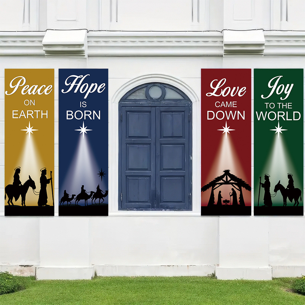 4-Piece Christmas-Themed Banne - Home Decor Locations recension och pris