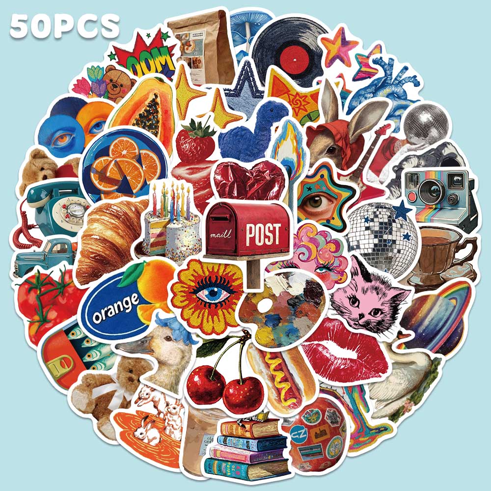 50pcs Vintage Y2K Sticker Fash - Home Decor Magazine recension och pris