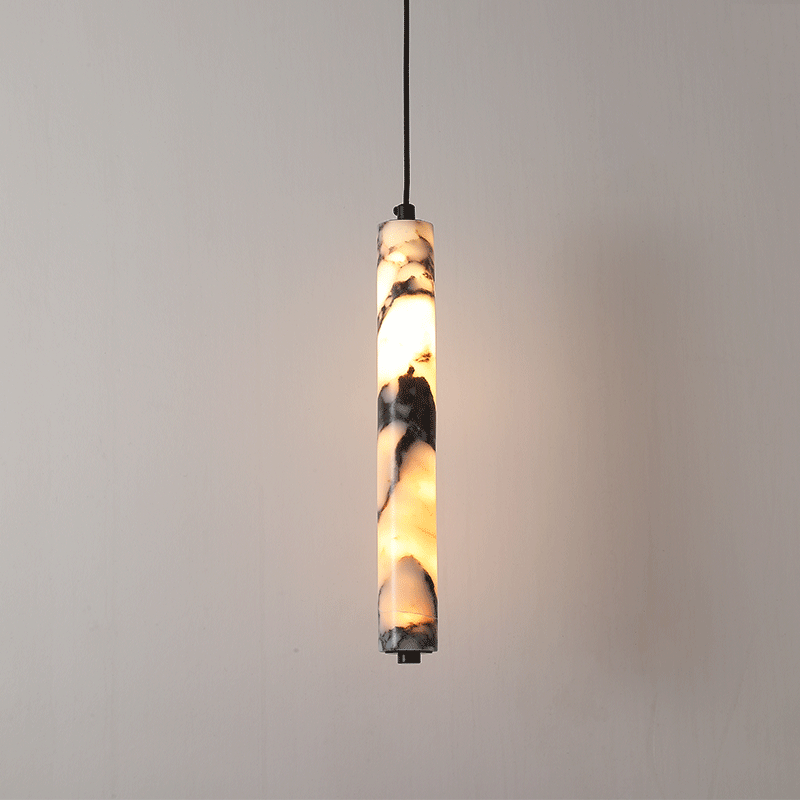 Luxury Black Cylinder Natural  - Hanging Moon Lamp recension och pris