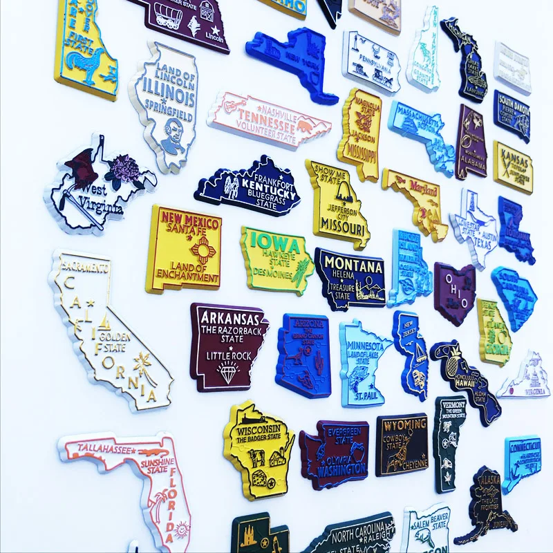 U.S. States Refrigerator Magne - Home Decor New York recension och pris