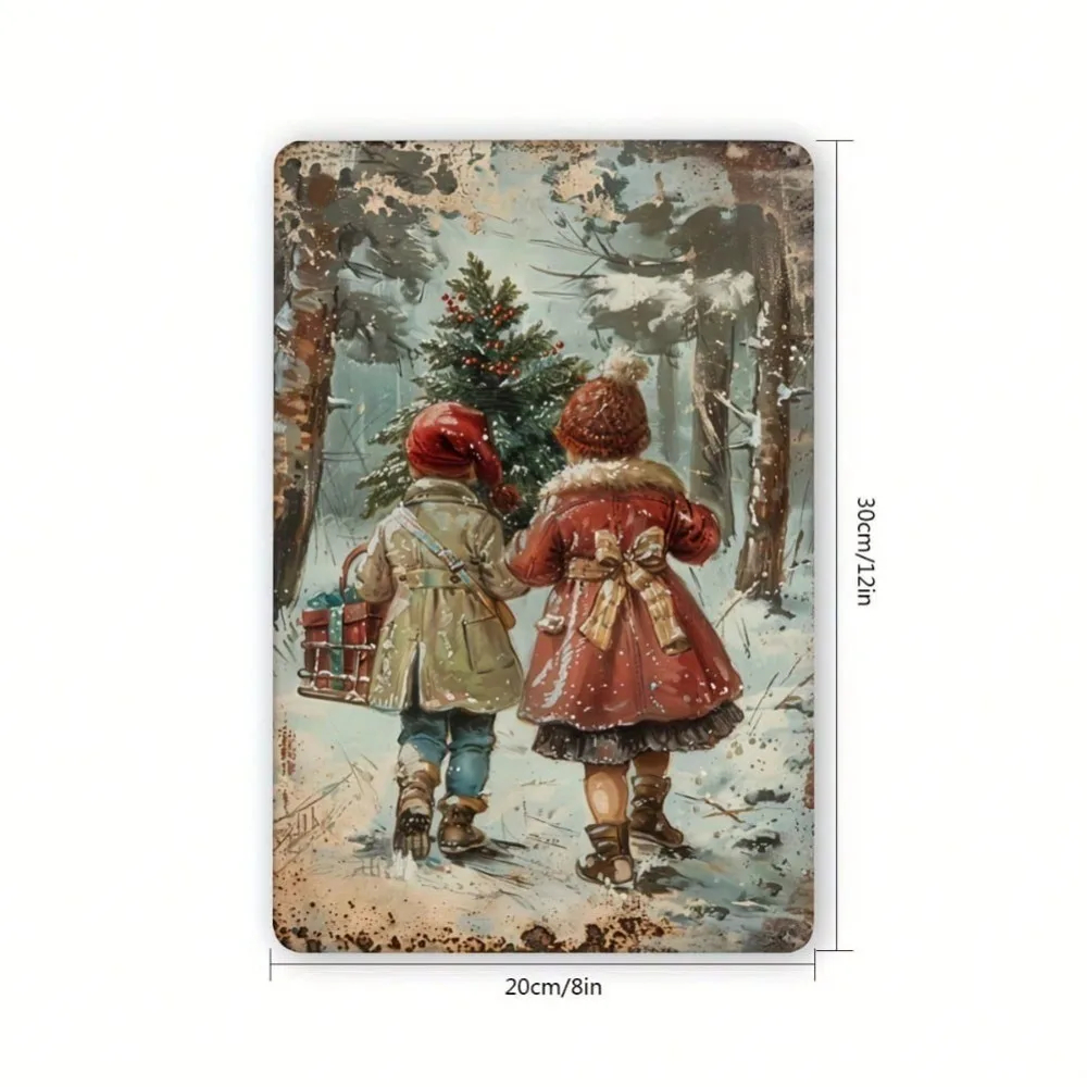 Vintage Christmas Metal Sign 8 - Home Decor Locations recension och pris