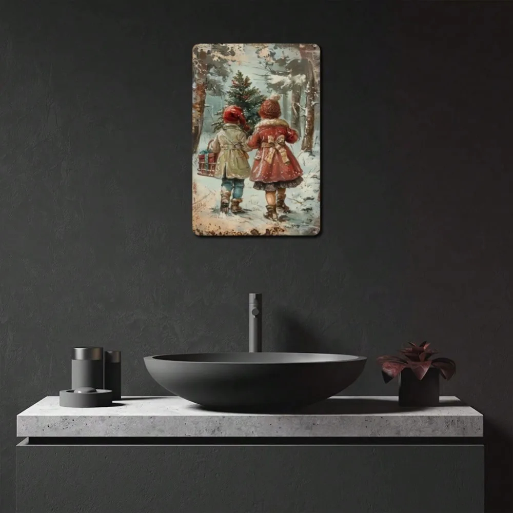 Vintage Christmas Metal Sign 8 - Home Decor Locations recension och pris