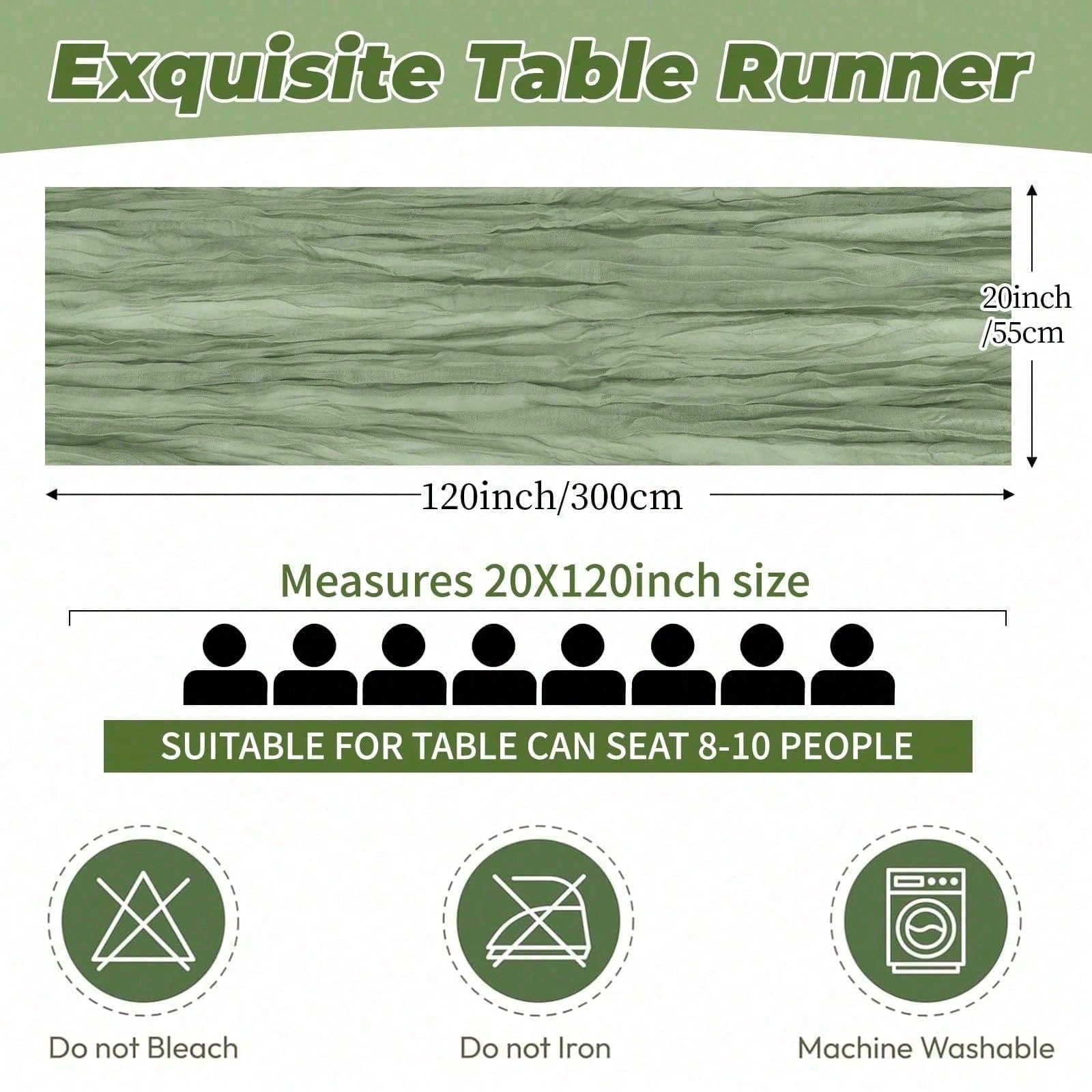6 Pack Cheesecloth Table Runne - Linen Table Runner recension och pris