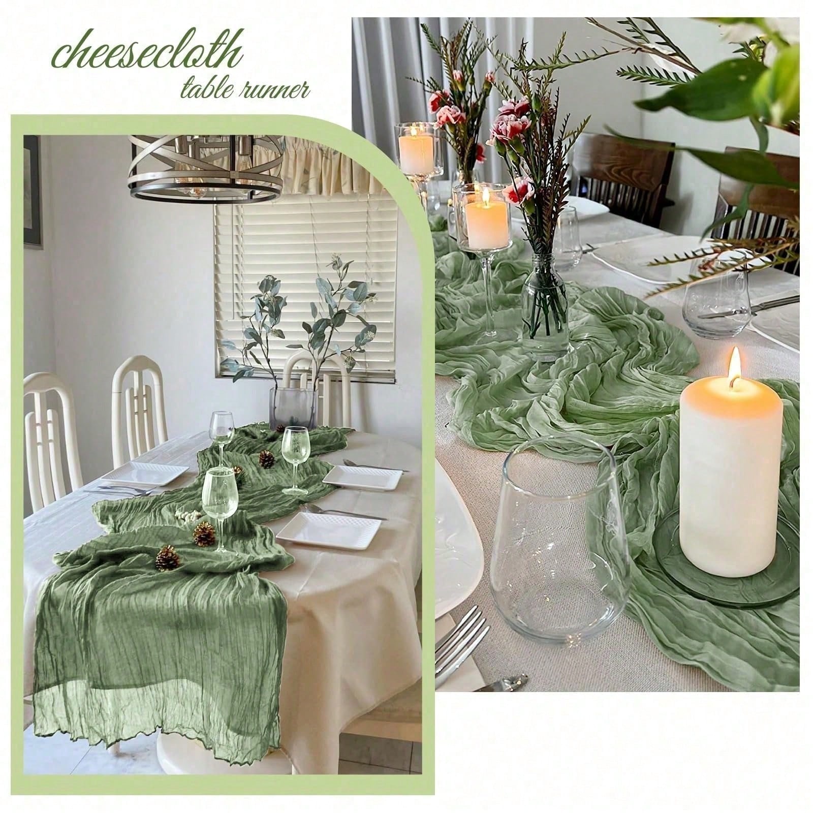 6 Pack Cheesecloth Table Runne - Linen Table Runner recension och pris