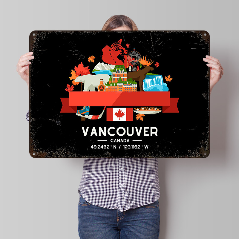 Vancouver City Map Printed Pos - Home Decor Vancouver recension och pris