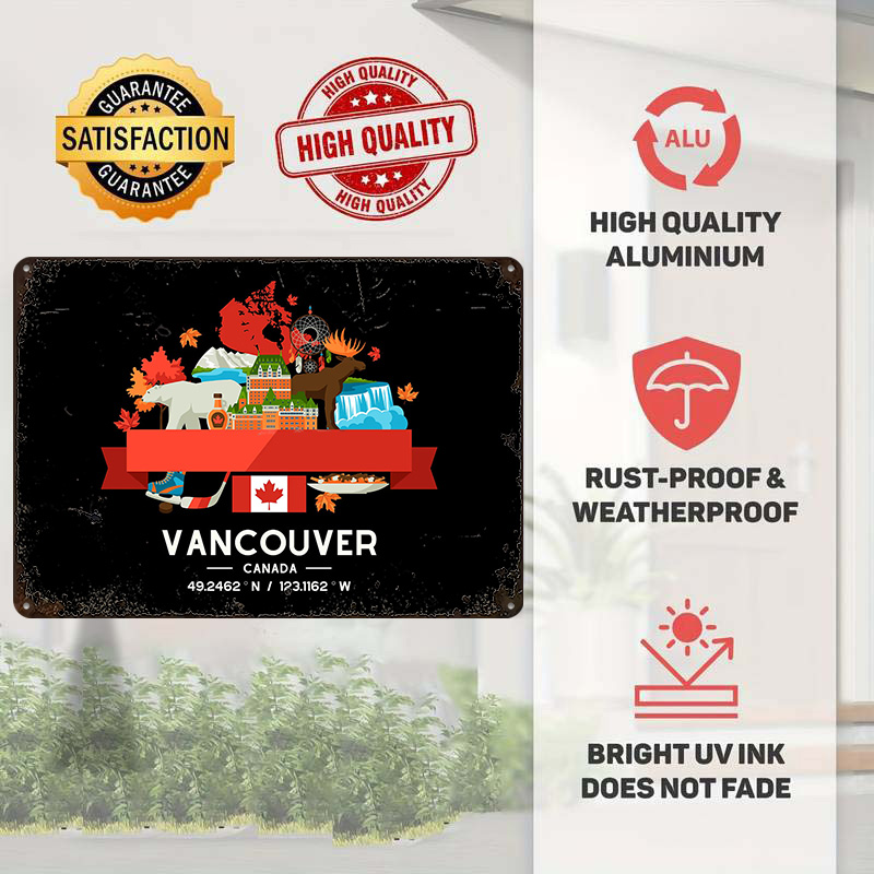 Vancouver City Map Printed Pos - Home Decor Vancouver recension och pris