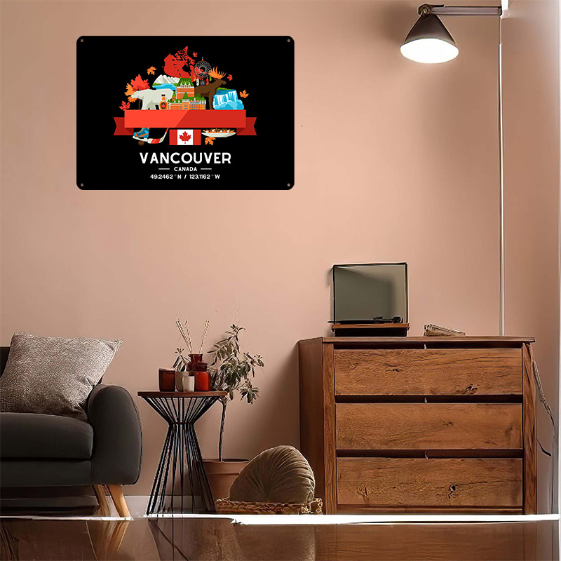 Vancouver City Map Printed Pos - Home Decor Vancouver recension och pris