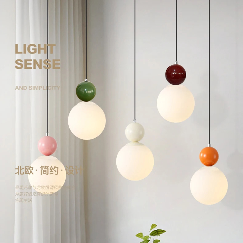 Modern Color Round Ball Long-L - Hanging Moon Lamp recension och pris