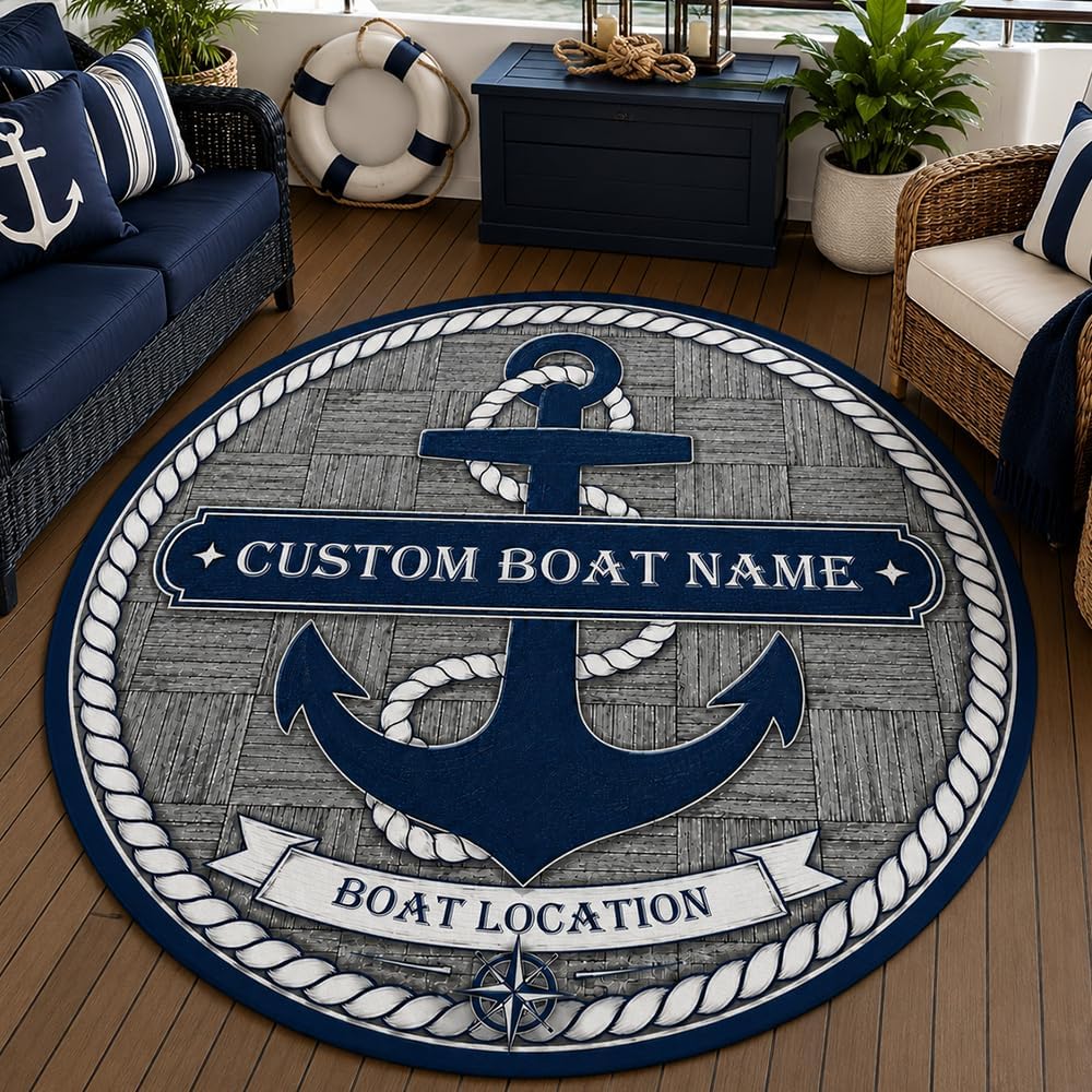 Custom Nautical Anchor Doormat - Home Decor Locations recension och pris