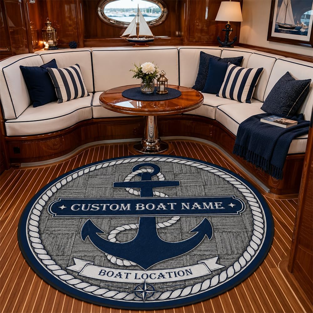 Custom Nautical Anchor Doormat - Home Decor Locations recension och pris