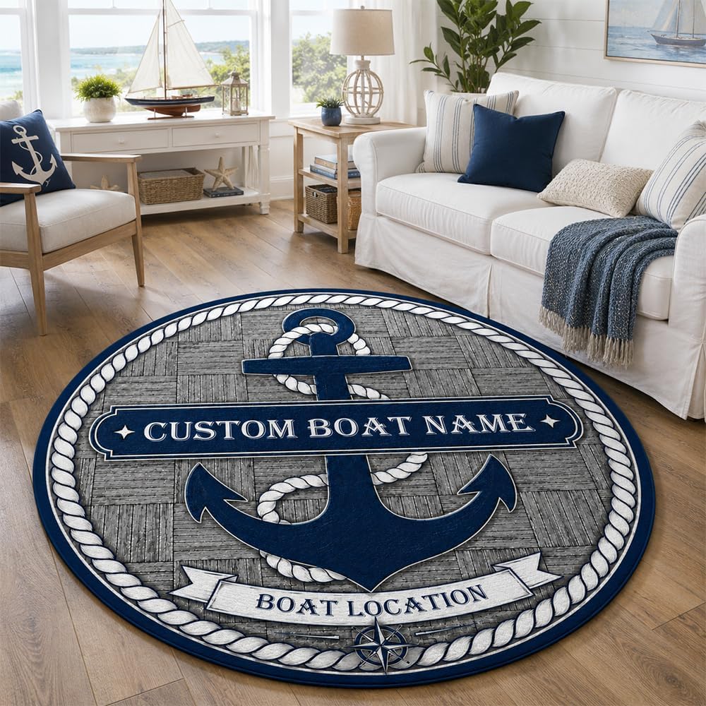 Custom Nautical Anchor Doormat - Home Decor Locations recension och pris