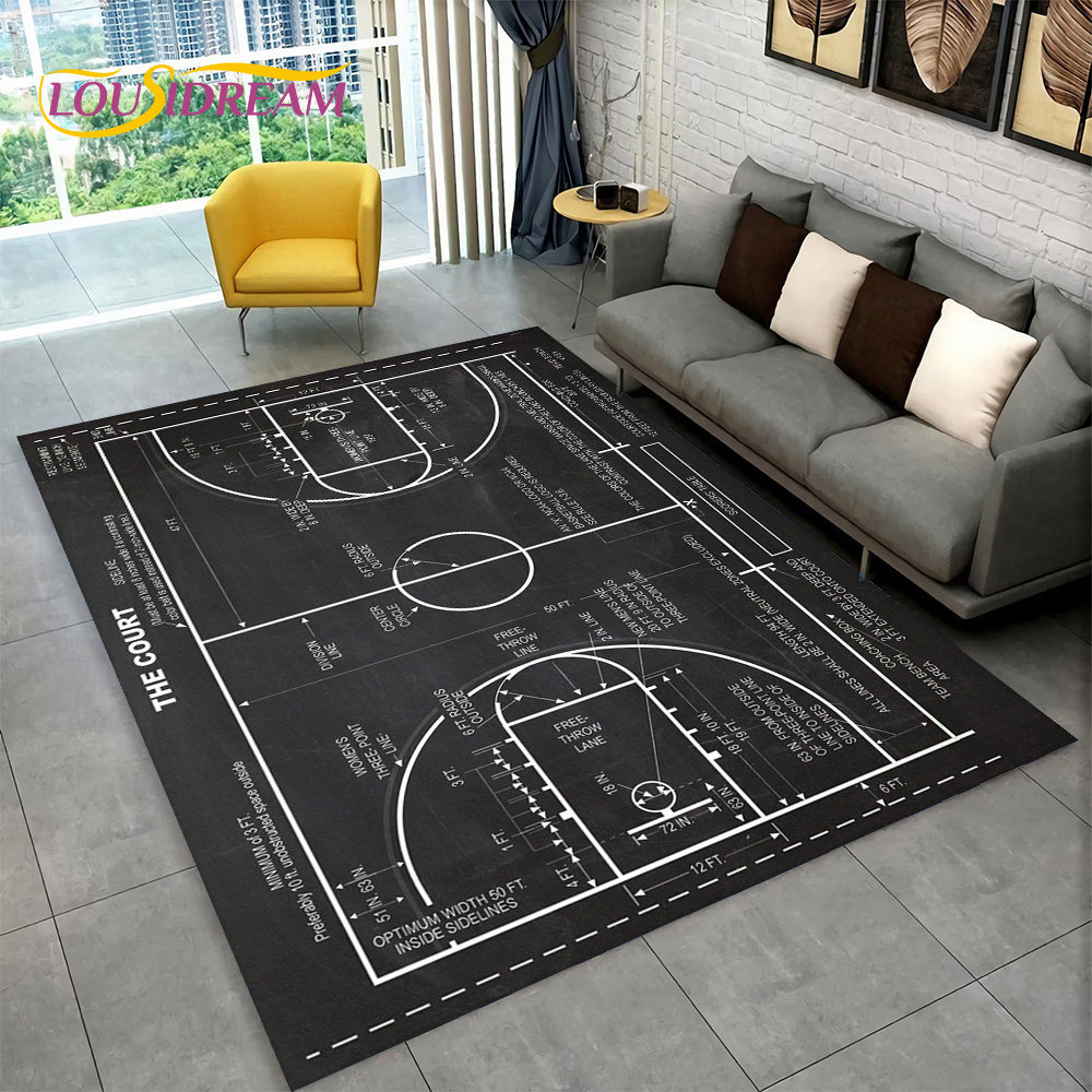 3D Basketball Cour Cartoon Are - Home Decor Under 100 recension och pris
