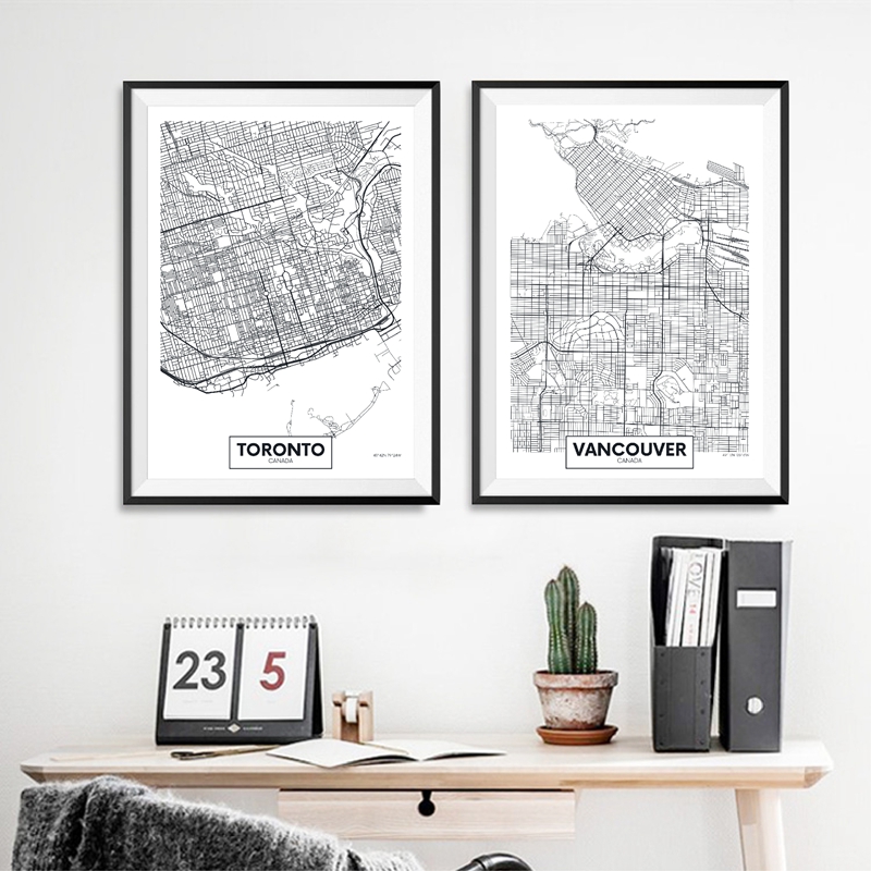 Canada Toronto City Map Poster - Home Decor Vancouver recension och pris
