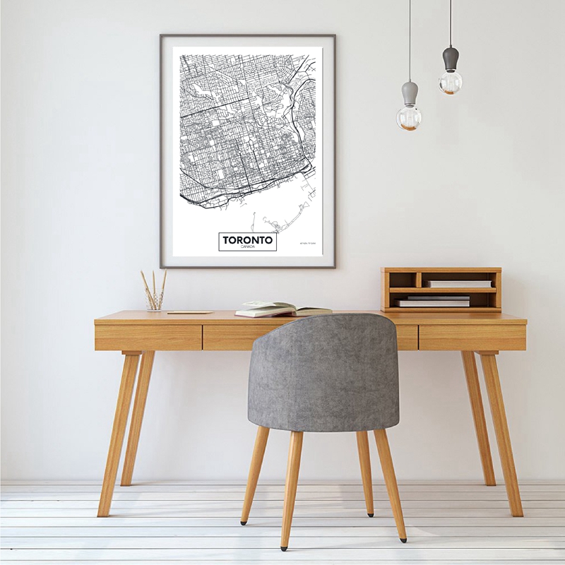 Canada Toronto City Map Poster - Home Decor Vancouver recension och pris