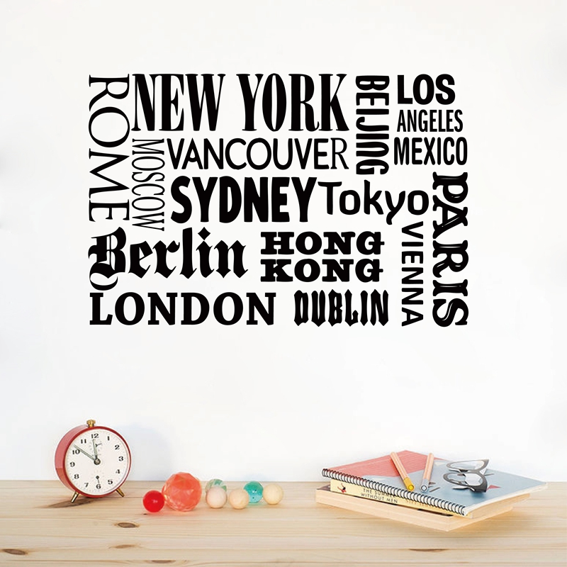 New York London Paris Quote wa - Home Decor New York recension och pris
