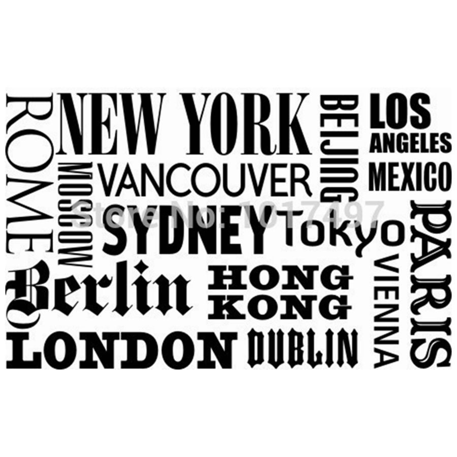 New York London Paris Quote wa - Home Decor New York recension och pris