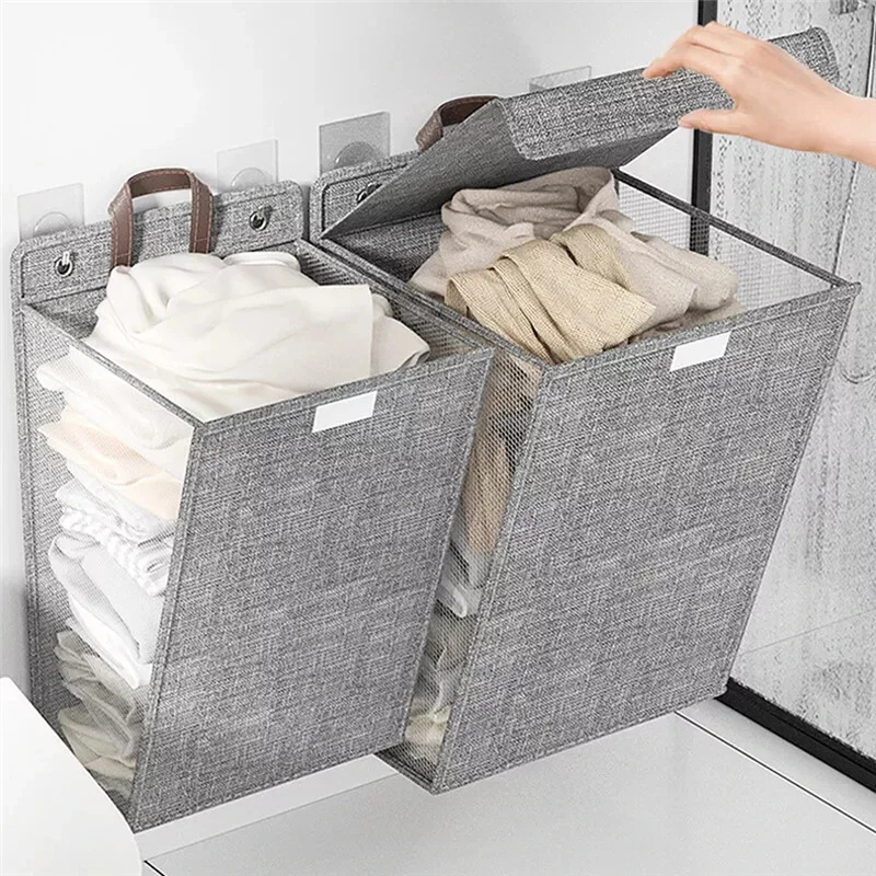 1 Pc Foldable Adhesive Laundry - Woven Wall Basket recension och pris