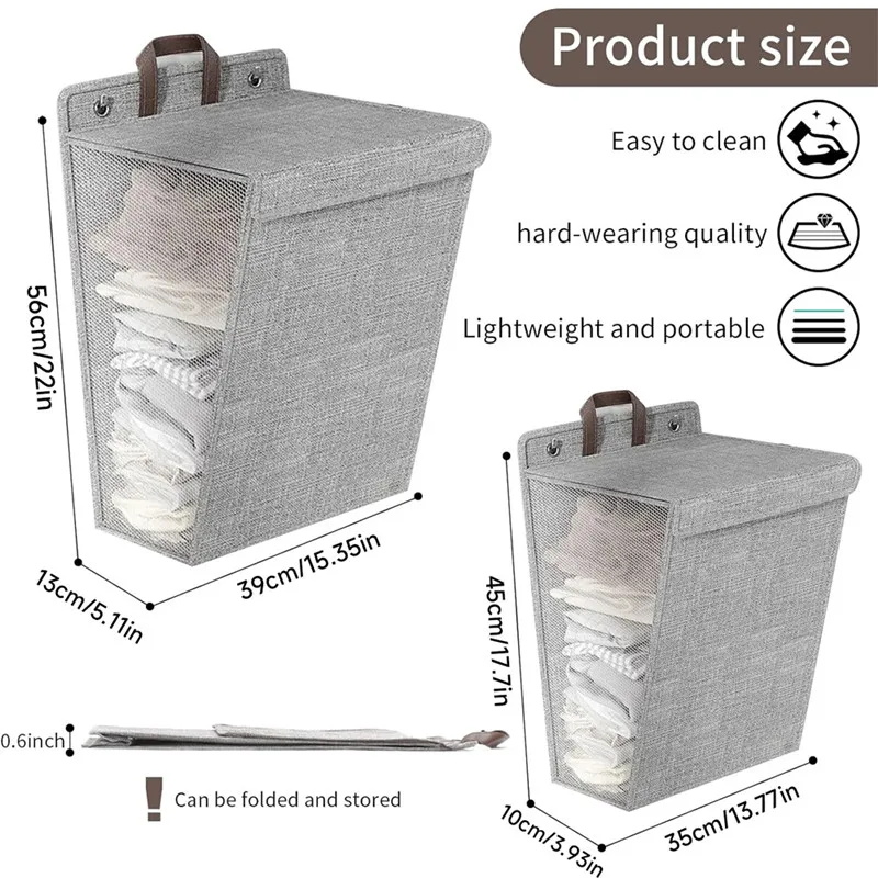 1 Pc Foldable Adhesive Laundry - Woven Wall Basket recension och pris