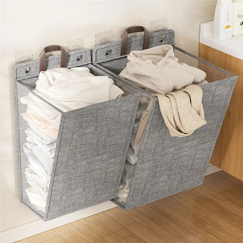 1 Pc Foldable Adhesive Laundry - Woven Wall Basket recension och pris