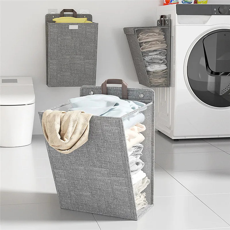 1 Pc Foldable Adhesive Laundry - Woven Wall Basket recension och pris