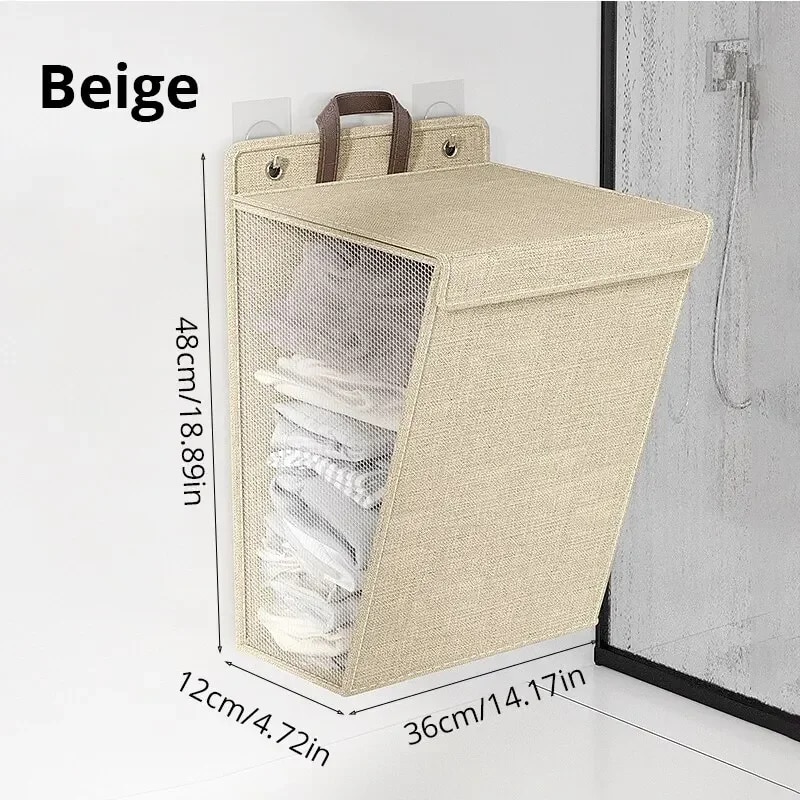 1pc Foldable Adhesive Laundry  - Woven Wall Basket recension och pris